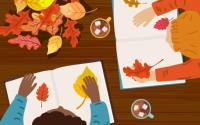 Creatief knutselen kleinkinderen herfstkriebels